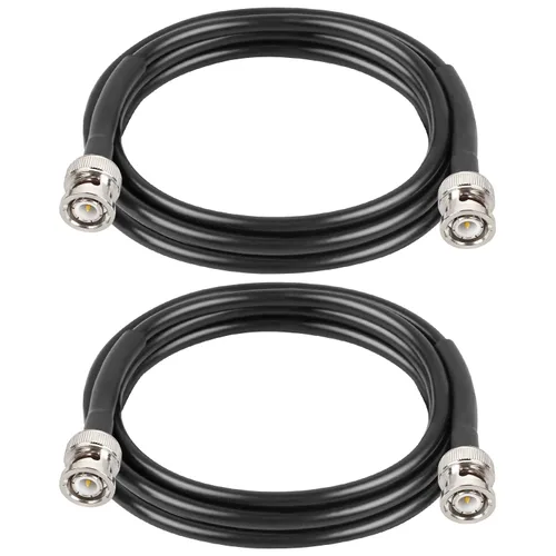 Miniatura 26 de MOOKEERF Cable BNC - 1 pie 2 piezas RG58 50 ohm macho a macho cables coaxiales de extensión BNC de baja pérdida para antenas, radios RF, módems