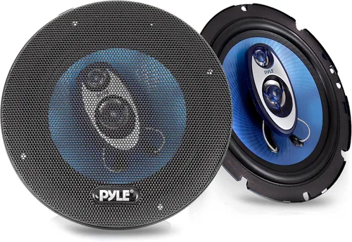Pyle 6.5" Sistema de altavoces de sonido de 3 vías - 180 W RMS/360W de manejo de potencia con impedancia de 4 Ohm y tweeter piezo de 3/4' para