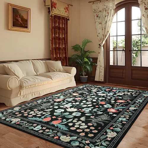 Miniatura 13 de Przemy Alfombra de Pasillo para Dormitorio, 2x6 pies Alfombra Lavable Antideslizante, Pequeña Alfombra Floral para Entrada, Pasillo, Cama de Niñas