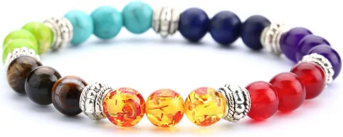 Miniatura 26 de Hamoery Pulsera de chakra de 0.315 in para hombre y mujer, 0.315 in, piedra natural, pulsera de yoga