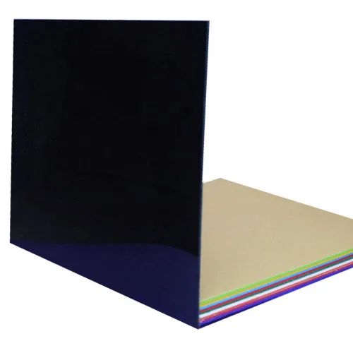 Hoja de plástico de plexiglás fundido (negro opaco, 1 pieza, 12 x 12 pulgadas, 0.118 pulgadas de grosor), hoja acrílica para letreros, proyectos de
