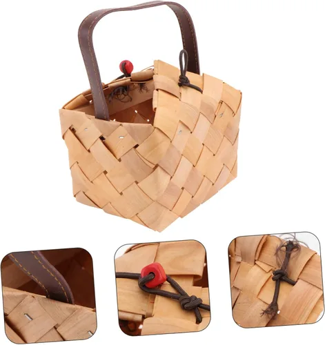 Miniatura 6 de jojofuny Cesta de la compra, cesta de embalaje de regalo, cesta de picnic, cesta de embalaje, cesta de embalaje, contenedor de ornamento, cesta