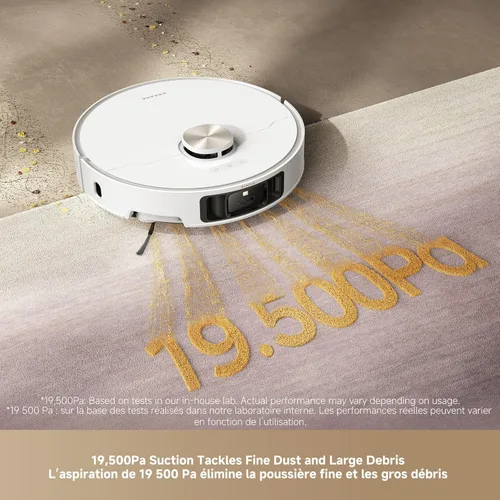 Miniatura 5 de DREAME L50 Ultra Robot Aspiradora y Trapeadora Blanca, Succión de 19,500Pa, con Autovaciado y Limpieza Automática de la Mopa, Evitción Precisa