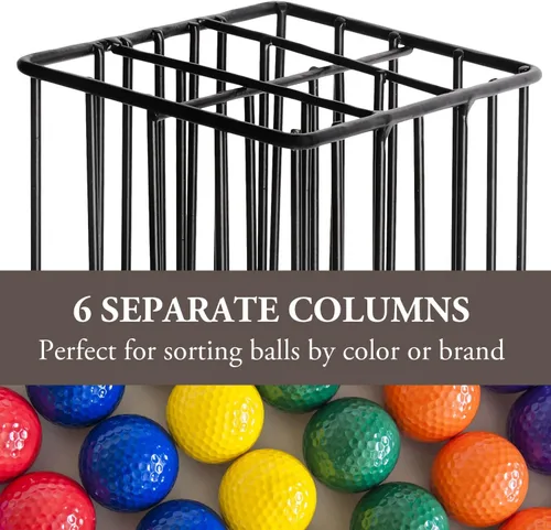 Miniatura 2 de MyGift Golf Ball Basket Holder - Matte Black Metal Wire Golf Ball Dispenser and Countertop Display Rack