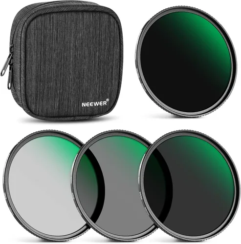 Miniatura 10 de NEEWER Kit de filtro ND fijo de 1.929 in ND1000 ND64 ND8 ND4 Juego de filtros de densidad neutra de doble cara de 30 capas Nano Recubrimientos/HD