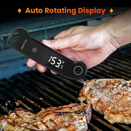 Miniatura 4 de SMARTRO Termómetro digital ST49 para carne de lectura instantánea con retroiluminación ambidiestro para alimentos, parrilla, barbacoa, cocina