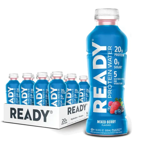 Miniatura 17 de Ready Protein Water - Agua con 0.53 onzas (15 g) de proteínas de suero de leche, sin azúcar, 12 unidades, 16.9 onzas líquidas cada una.