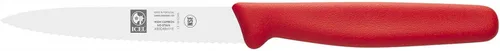 Miniatura 12 de ICEL Cuchillo de pelar de 4 pulgadas, borde dentado, punta de punta, acero inoxidable alemán de alto carbono, hoja afilada, mango azul