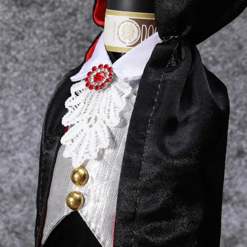 Miniatura 4 de Decoración de cubierta de botella de vino de Halloween – Drácula y vampiro para vino de regalo