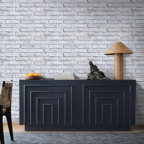 Miniatura 6 de COMSTICKC 3D Whitewash Faux Brick Wall Panel Peel and Stick Wall Covering, 12 Pcs of 22.8" x 11.8", 3D Brick Wall Stickers, UrltraLight PVC Self
