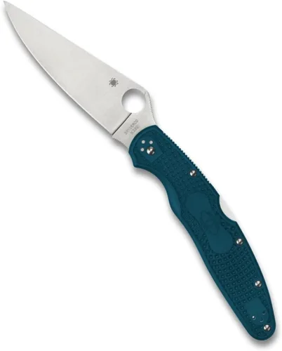 Miniatura 8 de Spyderco Cuchillo de bolsillo plegable Police con hoja de acero VG-10 de 4.2" pulgadas y mango de acero inoxidable - Cuchillo EDC para hombres