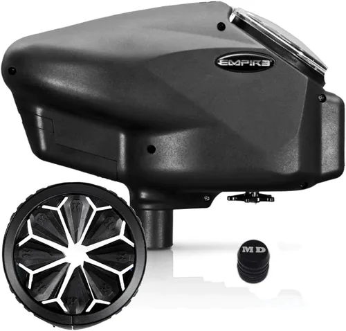 Miniatura 11 de Maddog Empire Halo Too - Cargador electrónico de paintball con Epic Speed Feed de HK Army y paquete de accesorios con tanque de paintball HPA