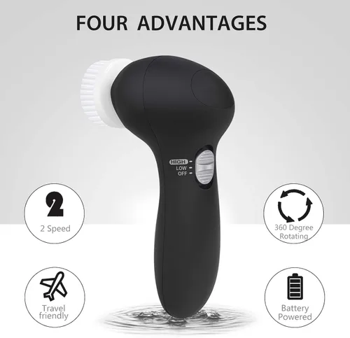 Miniatura 9 de Cepillo Limpiador Facial CLSEVXY: Cepillo Limpiador Eléctrico Giratoria Facial con 6 Cabezales para Limpieza Profunda, Exfoliación Suave