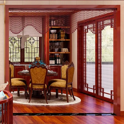 Miniatura 4 de Cortina de cuentas de madera de 25 hebras, persianas colgantes para puerta, no se decolora fácilmente, no se enreda, sala de estar, bodas, fiestas