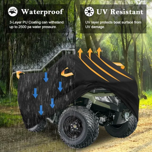 Miniatura 7 de Cubierta para ATV impermeable resistente 300D, cubierta para 4 ruedas, cubiertas de protección al aire libre para todo tipo de clima, adecuadas