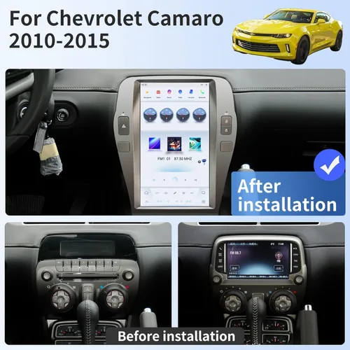 Miniatura 2 de XUENAV Pantalla táctil coche Radio para Chevrolet Camaro 2010 2011 2012 2013 2014 2015 reemplazo coche estéreo actualización GPS navegación
