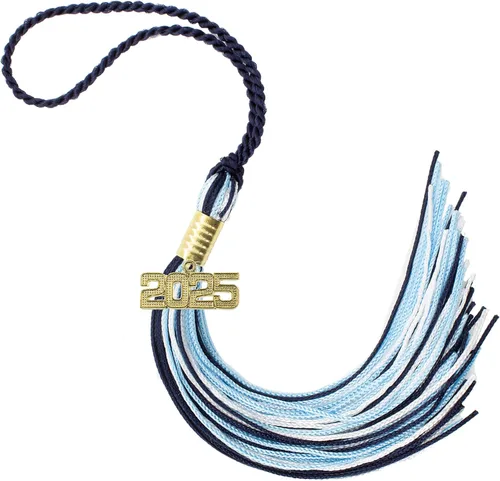 Miniatura 521 de Borla de graduación Aqua 2022, todos los colores escolares disponibles, fabricada en Estados Unidos