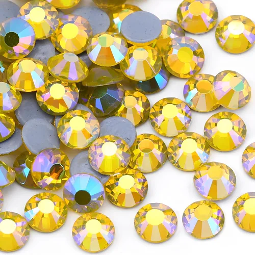 Miniatura 38 de 2880 diamantes de imitación termoadhesivos de imitación de cristal con parte trasera plana para manualidades, manualidades, ropa, zapatos