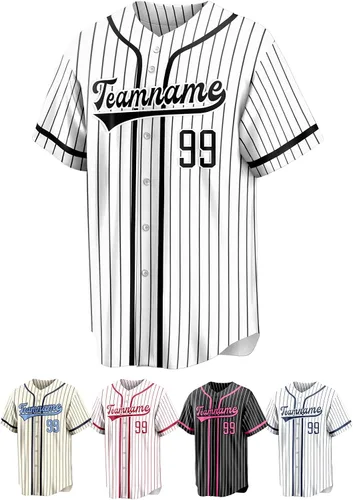Miniatura 11 de Custom Baseball Jersey Personalized Short Sleeve Team Sport Uniform Baseball Shirt for Men Women Youth Boy