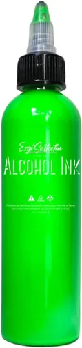 Tinta de alcohol prémium verde neón metálico | metálico y vibrante | Colores únicos de alta saturación | Para vasos, posavasos, tinte de resina,