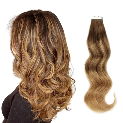 Miniatura 61 de ABH AMAZINGBEAUTY HAIR Extensiones de cinta de cabello humano Remy real, Remi, extensiones de cabello negro con pegamento en trama de piel