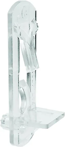 Prime-Line U 11299 Clavija de soporte para estantes, autobloqueante de 1/4 pulgadas x 1/2 pulgadas, transparente (paquete de 4)