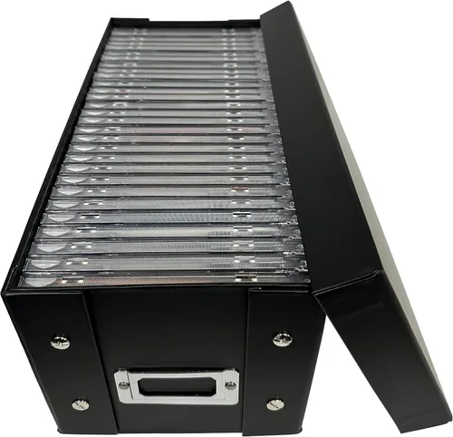 Miniatura 5 de CheckOutStore Caja de almacenamiento para CD Jewel Cases - Organiza y protege tu colección de música - Capacidad para 29 CD - Fácil montaje - Diseño