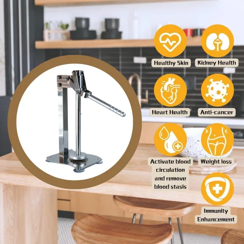 Miniatura 7 de Exprimidor manual de limón y frutas de acero inoxidable resistente, prensador de cítricos rápido y eficiente para uso en cocina