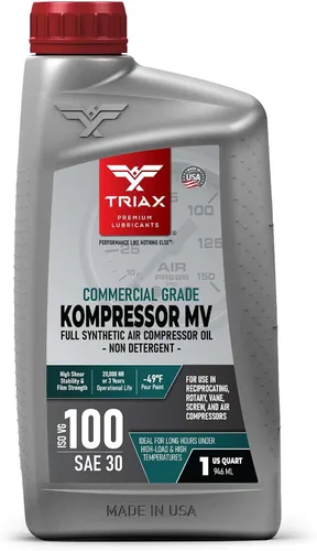 Miniatura 9 de TRIAX Kompressor MV 100 SAE 30, Aceite para Compresor de Aire Completamente Sintético, Multi-Vis Para Rotativo, de Paletas, de Tornillo