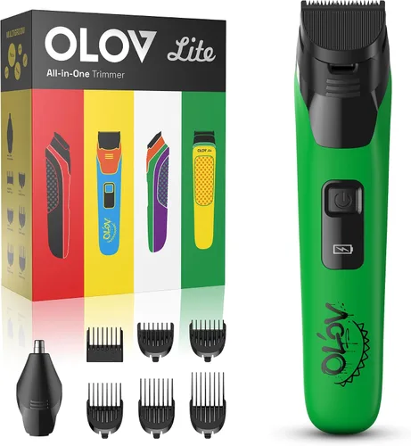 Miniatura 11 de Recortadora eléctrica de barba para hombres, recortadora de pelo de nariz y maquinilla de afeitar eléctrica para hombres, kit de aseo 10 en 1