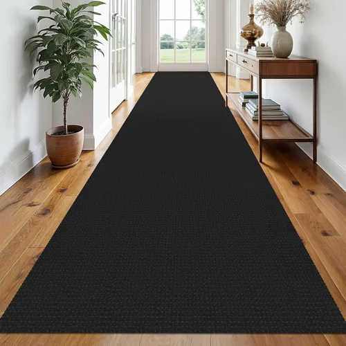 Miniatura 64 de EARTHALL Alfombra de pasillo 3x14 pies, alfombras lavables extra largas para pasillos, tejidas, antideslizante, alfombra trenzada para entrada