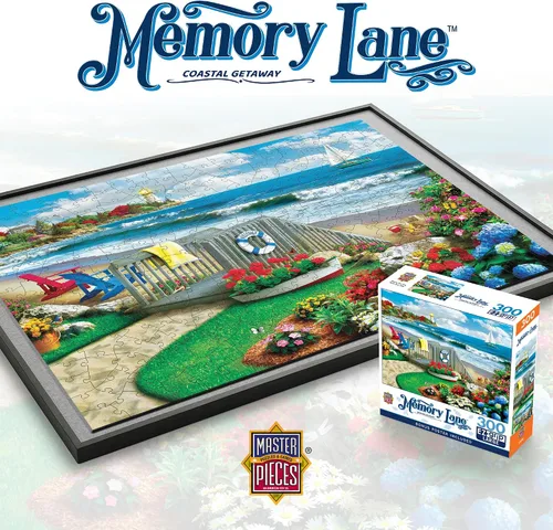 Miniatura 6 de MasterPieces Rompecabezas de 300 Piezas EZ Grip – Escena de Playa Coastal Getaway – Rompecabezas de Piezas Grandes para Personas Mayores, Adultos