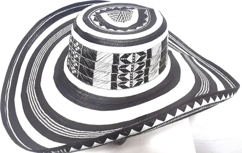 Miniatura 4 de col-p Sombrero Colombiano Sombrero Sinuano 19 Vueltas Vueltas Hecho por Artesanos Colombianos Blanco, Blanco