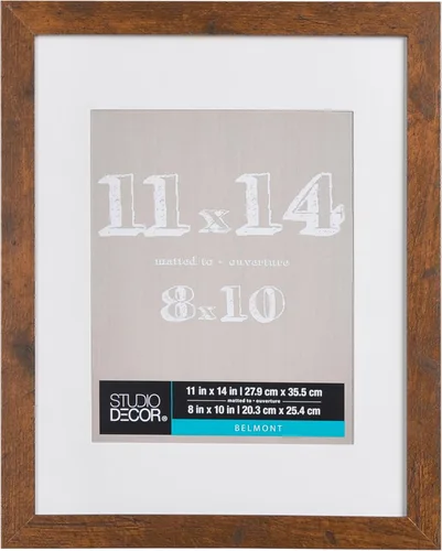 Miniatura 14 de Studio Decor Belmont portarretratos negro de 5 x 7 pulgadas con paspartú de 4 x 6 pulgadas, accesorios para colgar prefijados, pantalla horizontal