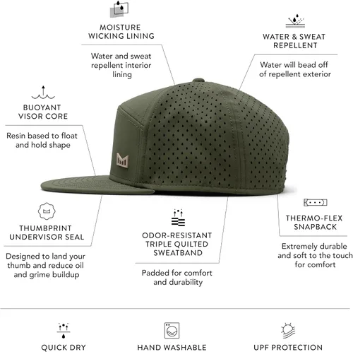 Miniatura 15 de melin Trenches Icon Hydro, gorra de rendimiento a presión, resistente al agua, para hombres y mujeres, golf, correr o entrenar