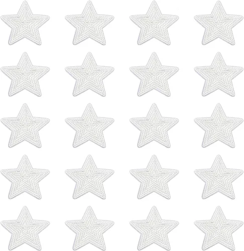 Miniatura 10 de MECCANIXITY Parches para planchar con lentejuelas grandes de 5 estrellas bordados, para coser y coser, apliques para reparación de ropa, mochila