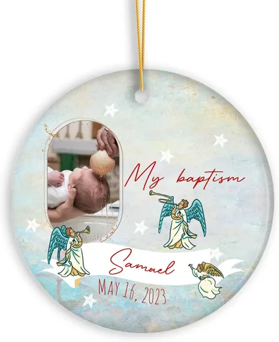 Miniatura 11 de Adornos de Navidad personalizados con foto, adorno de recuerdo personalizado con nombre de bebé, nuevo regalo de bebé, recuerdo de bebé