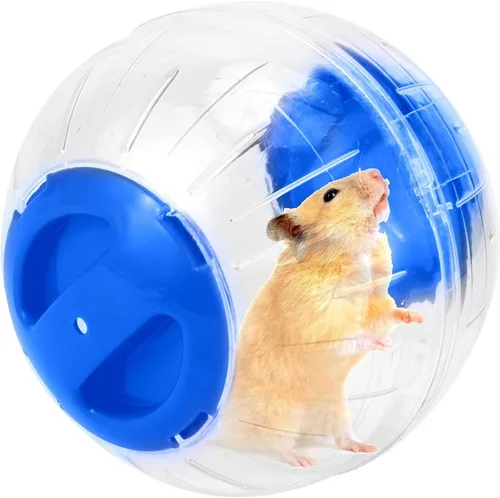 Miniatura 8 de Bola de ejercicio para hámster, rueda silenciosa para hámster, bola transparente para animales pequeños, para rata Dwar, alivia el aburrimiento