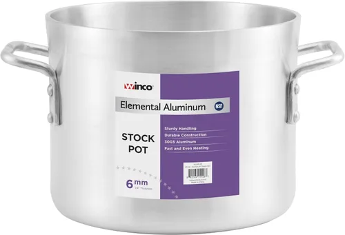 Miniatura 6 de Winco Olla de aluminio de 0.236 in, 12 cuartos de galón