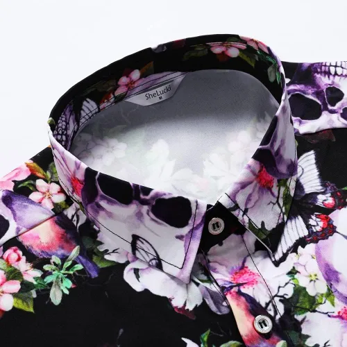 Miniatura 5 de SheLucki - Camisa hawaiana para hombre, unisex, de manga corta, con botones, para la playa y el verano, ropa casual estampada con sombra de palmas