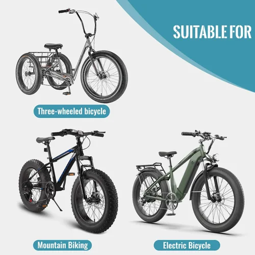 Miniatura 7 de Hycline Neumático de repuesto para bicicleta Ebike: 20x4.0/26x4.0 pulgadas, neumáticos eléctricos resistentes plegables de grasa, neumáticos