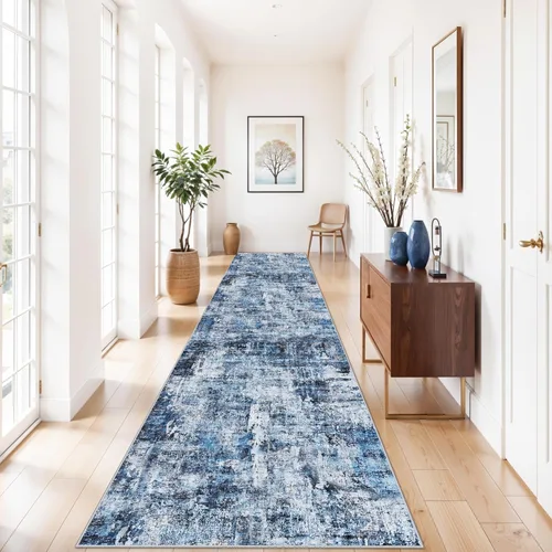Miniatura 95 de Alfombra antideslizante lavable de 2 x 3 pies - Alfombra suave de pelo bajo para cocina, entrada y dormitorio - Tapete moderno para puerta