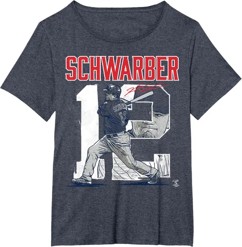 Miniatura 6 de Camiseta con número de jugador de Kyle Schwarber - Ropa, Azul / Patchwork, S