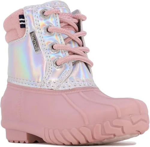Nautica Botas de invierno impermeables para niños, botas de pato para niños, niñas y niños, niños (niños grandesniños pequeños)