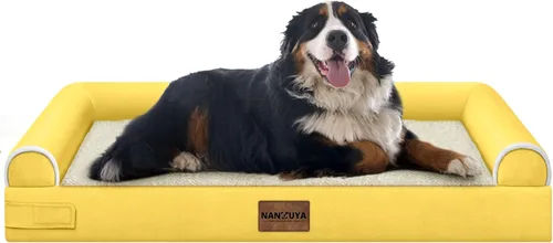 Miniatura 72 de Cama ortopédica lavable para perros medianos y grandes: cama con cojines de apoyo para perros medianos y grandes, cama impermeable de espuma tipo