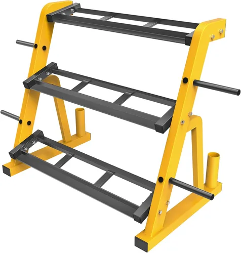 Miniatura 11 de Kipika Soporte para Mancuernas de Servicio Pesado de 3 Niveles Multifuncional, Soporte de Peso para Mancuernas, Equipo de Gimnasio en Casa, Adecuado