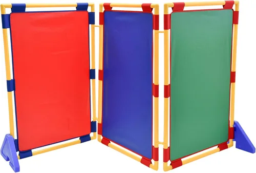 Miniatura 11 de Children's Factory Juego de 3 paneles de juego rectangulares, panel divisor de habitación para niños, partición de aula, pantalla independiente