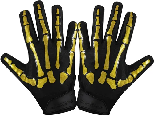 Miniatura 16 de Glorious Traders Adult & Youth Football Gloves - Ultimate Performance Booster with Super Sticky Grip Blanco y rojo