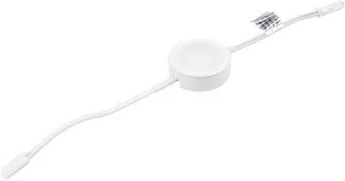 WAC Lighting, Luz de disco LED individual con doble cable de plomo de 6 pulgadas 3-CCT seleccionable 2700K-3000K-3500K Voltaje de línea en blanco