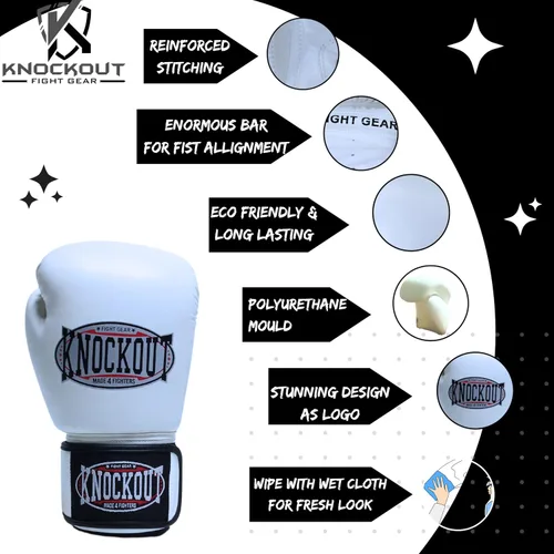 Miniatura 3 de Juego de 2 pares de guantes de boxeo para adultos con sensación premium para entrenamiento de gimnasio en casa y competición, lo mejor